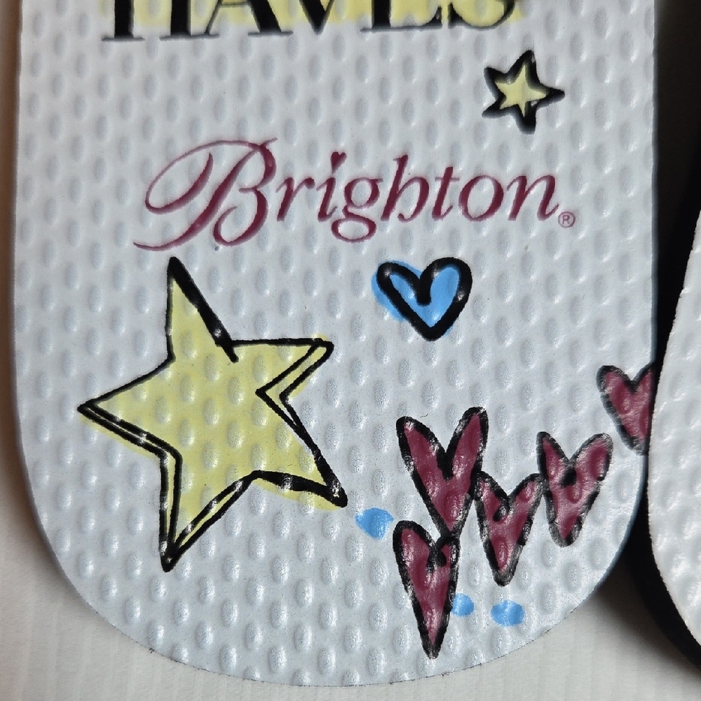 Brighton Yellow Strap Love Travel Flip Flops,sz 9. - Picture 3 of 5